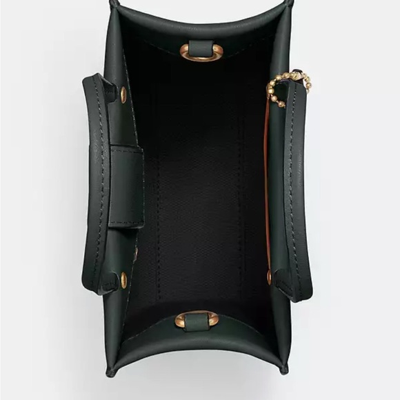 COACH Green Mini Cashin Tote - Picture 8 of 14